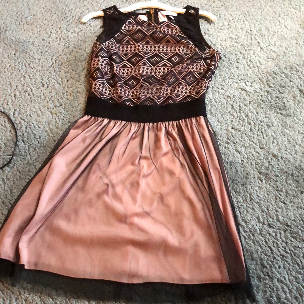 Black and pink homecoming dress